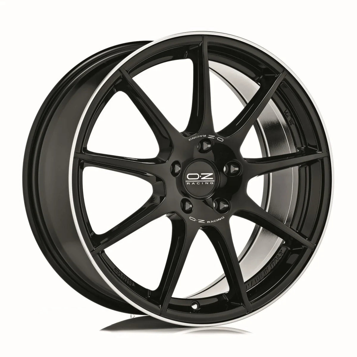Alu kola OZ VELOCE GT 8x18 5x112 ET35 Gloss Black+Diamond Lip+Silver Lettering | Wheelsup.cz