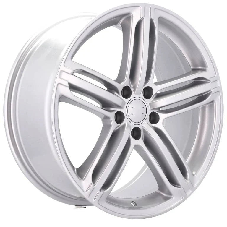Alu kola pro Audi XF657 8.5x19 5x112 ET35 66.6 stříbrná – detail 2