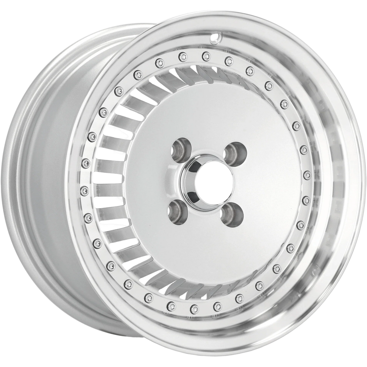 Alu kola pro Racing Line L475 6.5x14 4x100 ET20 67.1 Silver & Polished Lip