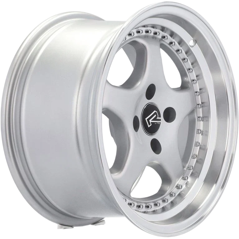 Alu kola pro BMW BK660 7x14 4x100 ET20 Silver & Polished Lip – detail 3