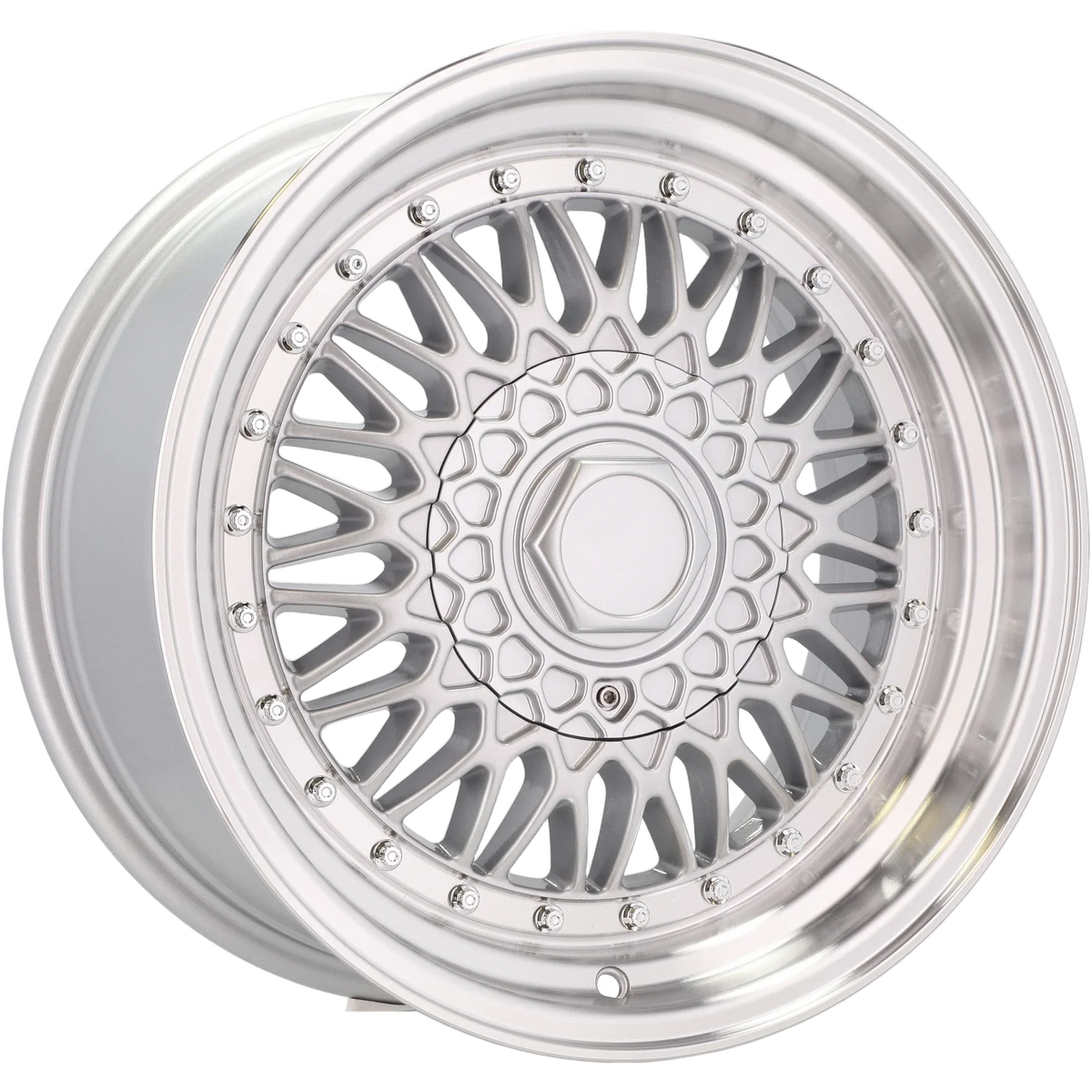 Alu kola pro Racing Line BY479 8x15 4x100 ET20 Silver & Polished Lip