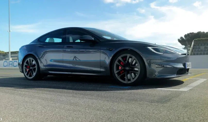 Alu kola pro Tesla YF5591 8.5x20 5x120 ET35 64.1 Black Half Matt | Wheelsup.cz
