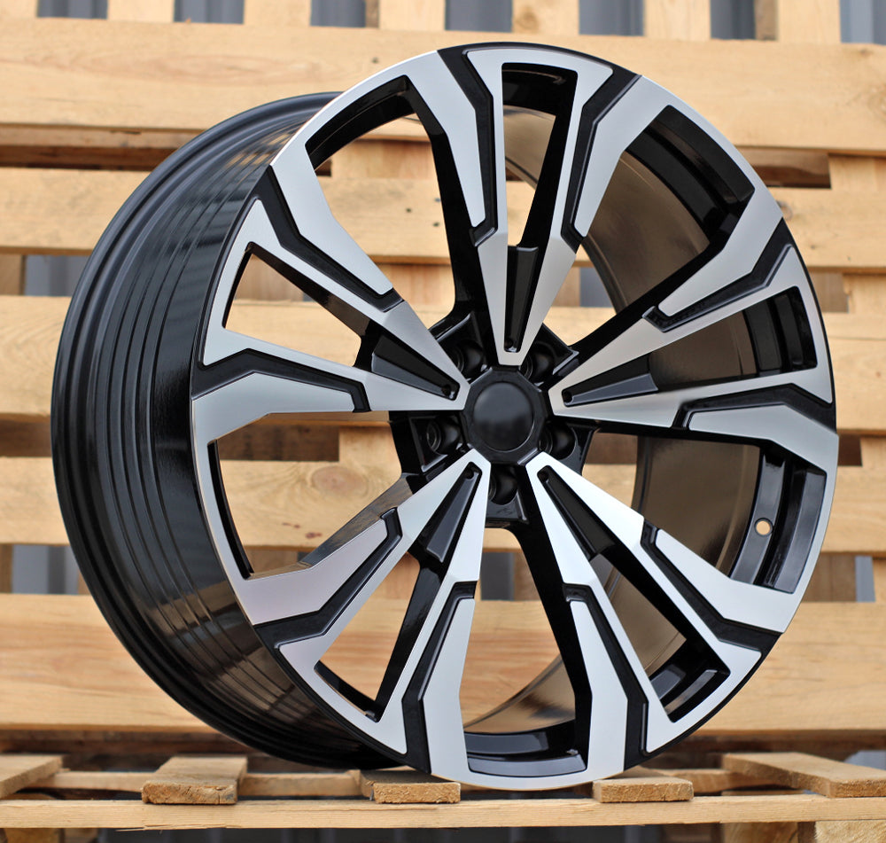 Alu kola pro BMW FBX307 9.5x22 5x112 ET32 66.6 Black Polished
