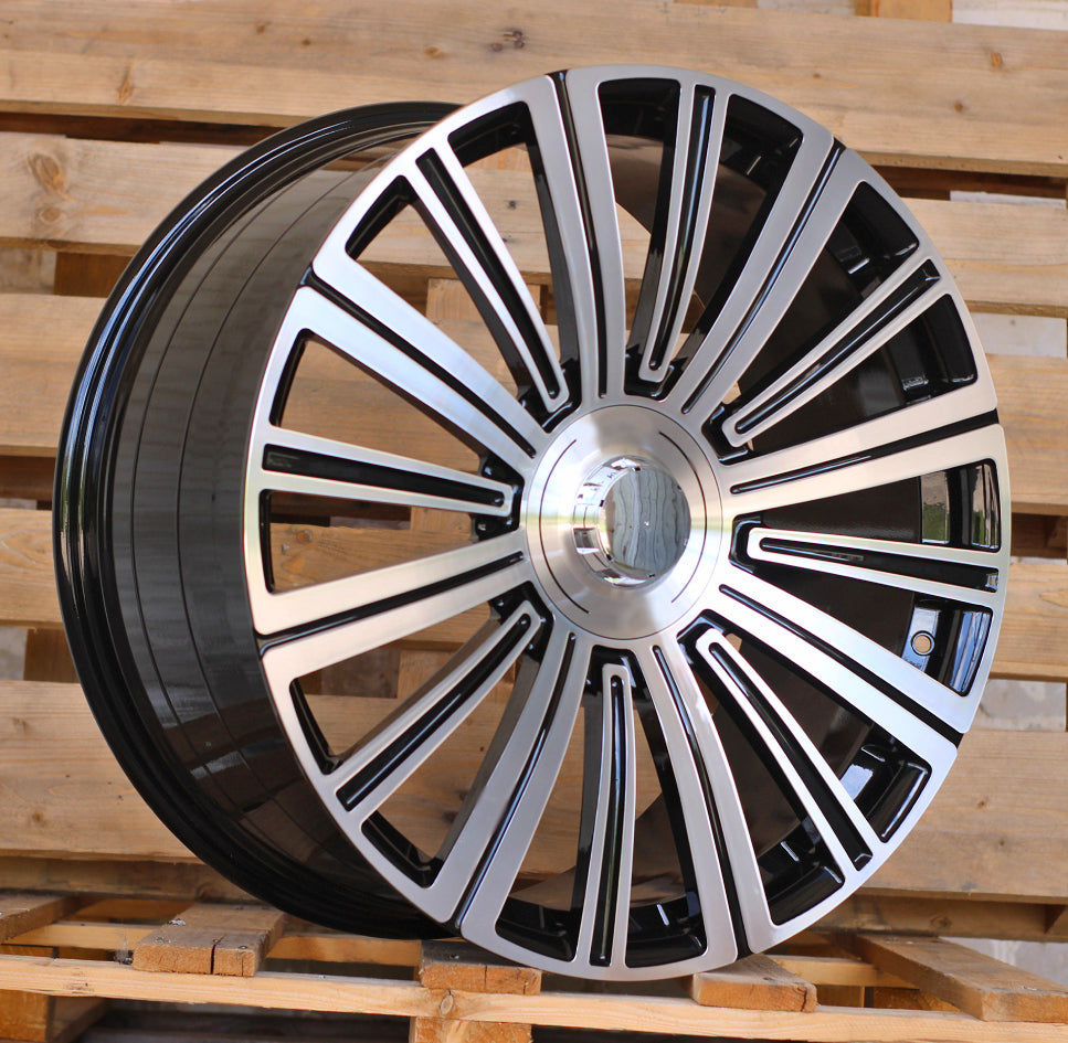Alu kola pro Mercedes FB0620J 11.5x22 5x112 ET47 66.6 Black Polished | Wheelsup.cz