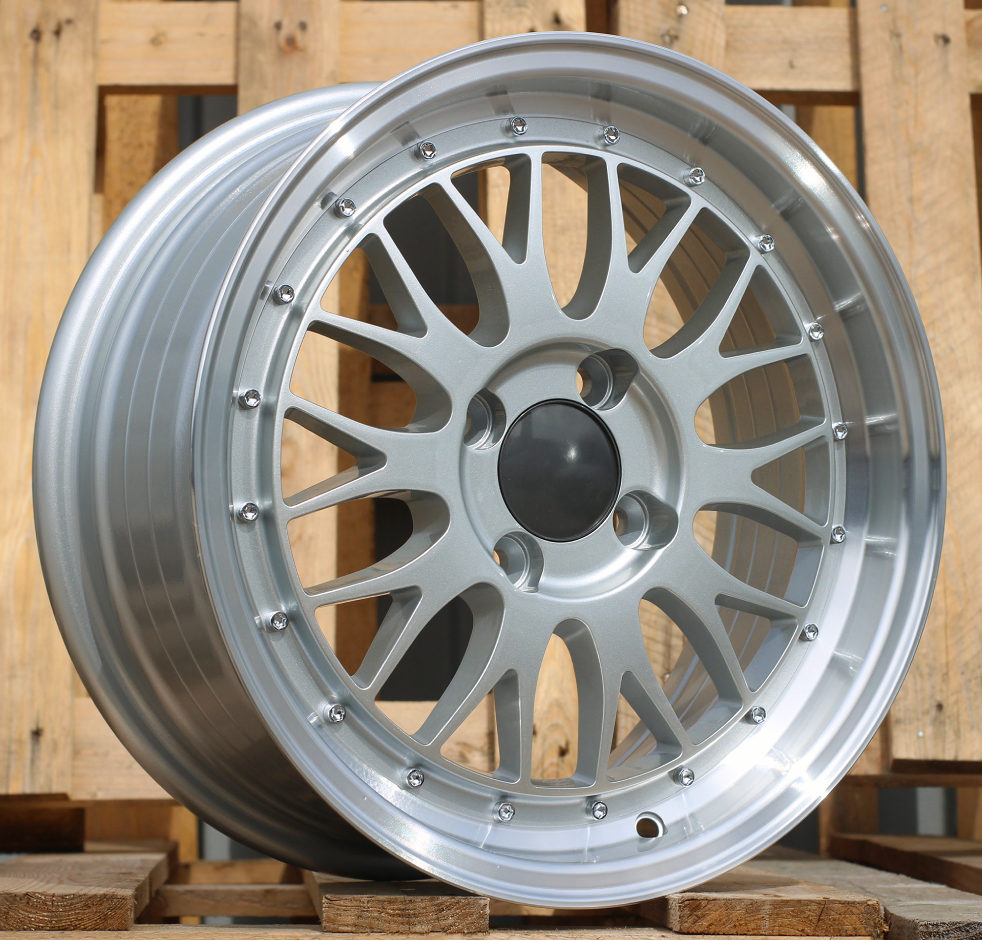 Alu kola pro Racing Line A1025 6.5x15 4x100 ET35 Silver & Polished Lip