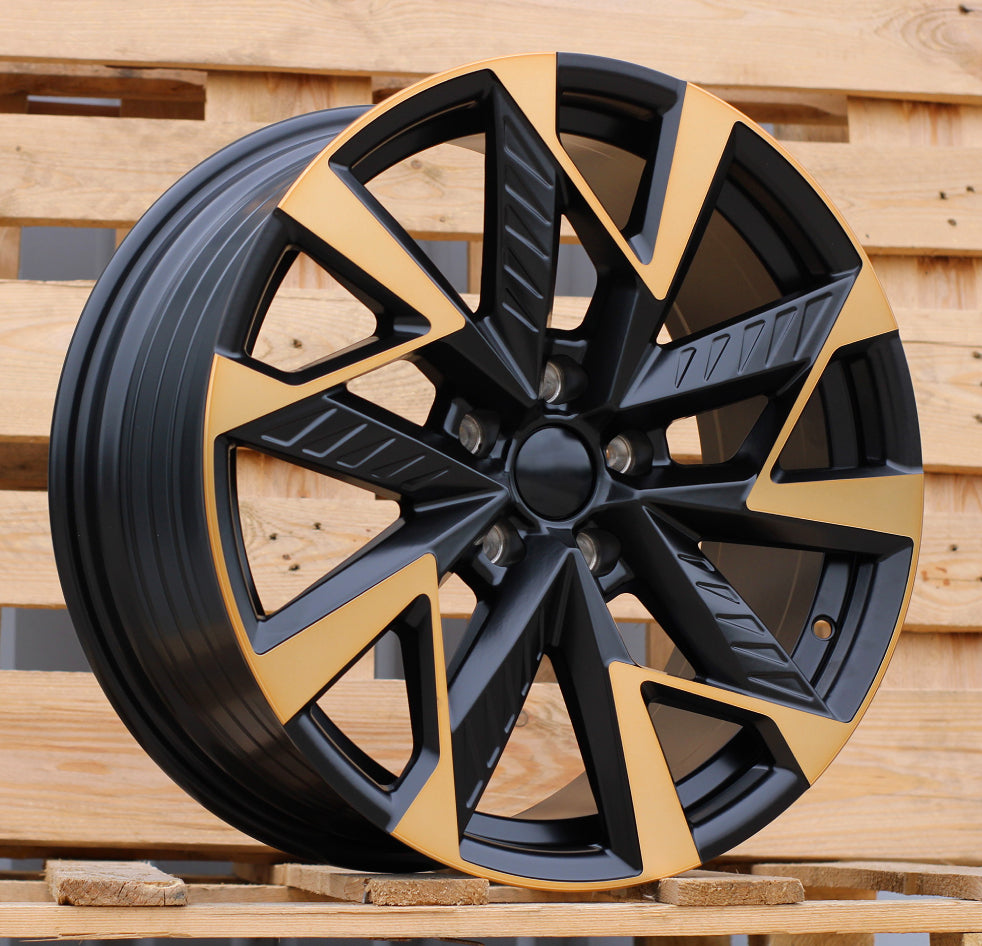 Alu kola pro Cupra YF0443 8x19 5x112 ET40 57.1 Black Polished Half Matt Cooper
