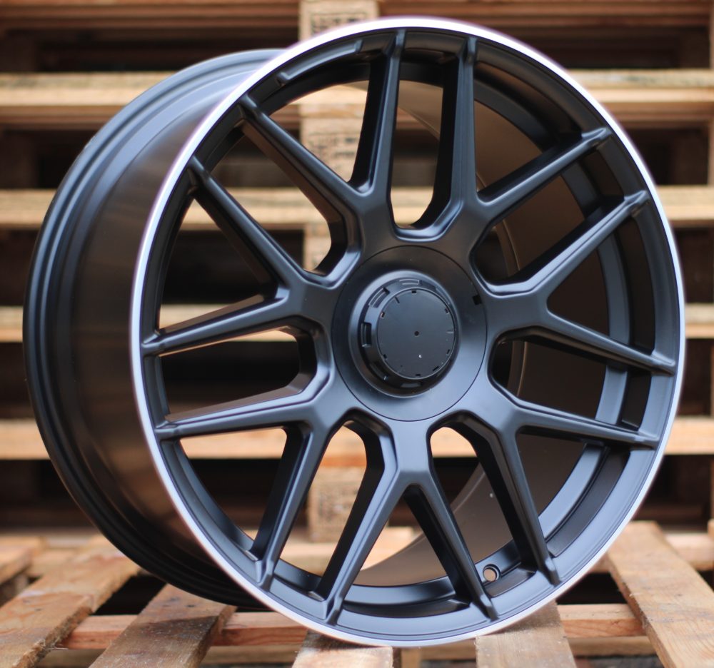 Alu kola pro Mercedes B1258 8x19 5x112 ET43 66.6 Black Half Matt & Polished Lip