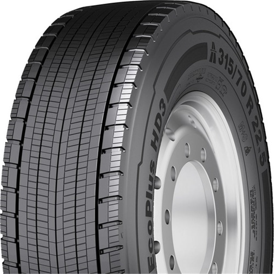 CONTINENTAL Conti EcoPlus HD3 + 315/70R22.5 154/150L (152/148M) EU LRL PR20 M+S 3PMSF-Pneu-WheelsUp