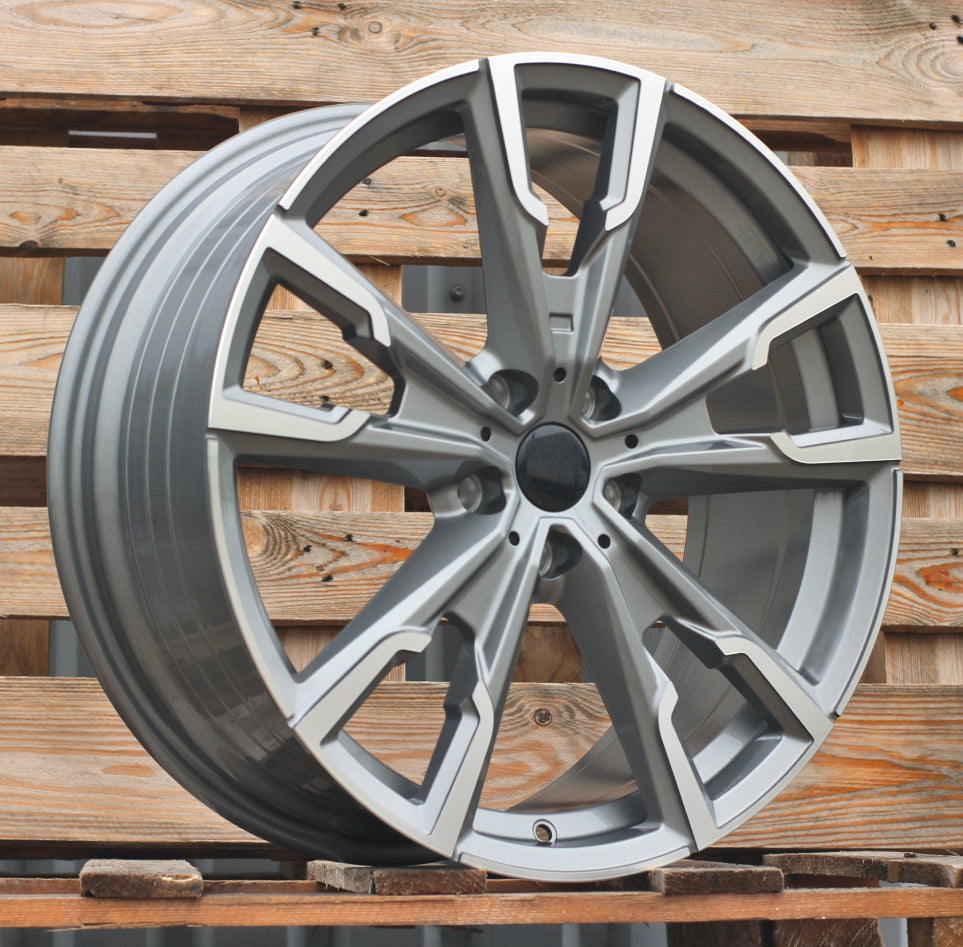 Alu kola pro BMW YF5710 8x19 5x112 ET46 66.6 Grey Polished