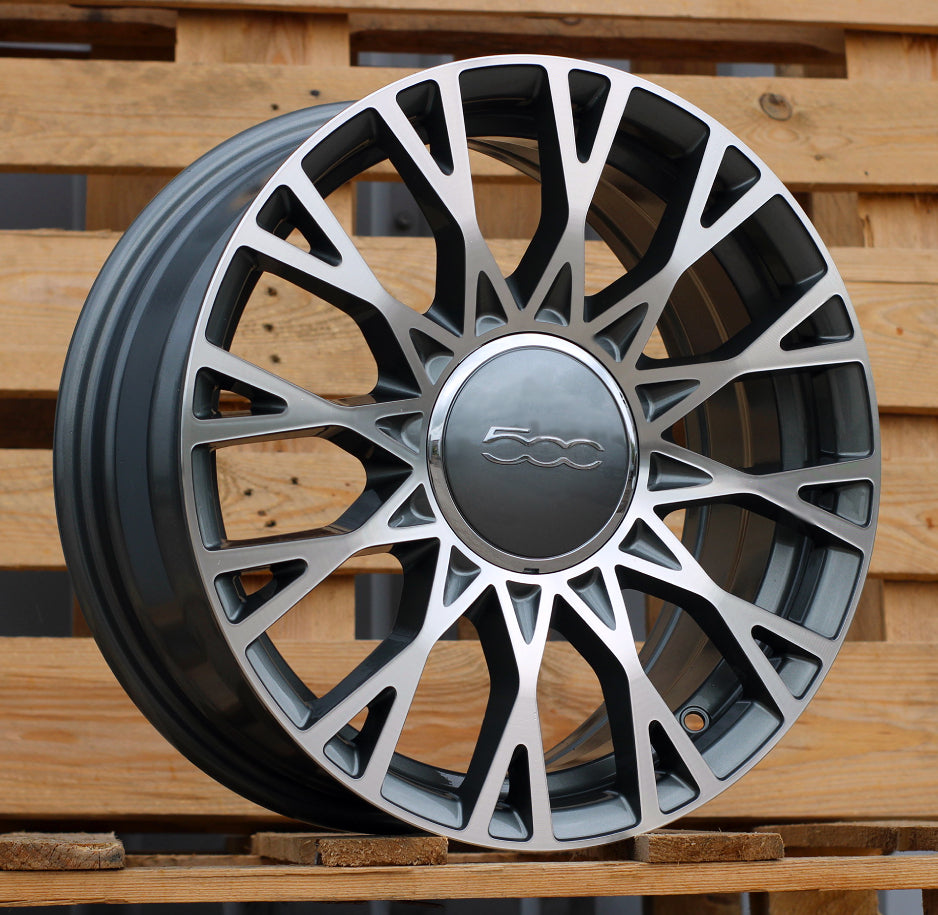 Alu kola pro Fiat Y1283 6.5x16 4x98 ET35 58.1 Grey Polished | Wheelsup.cz