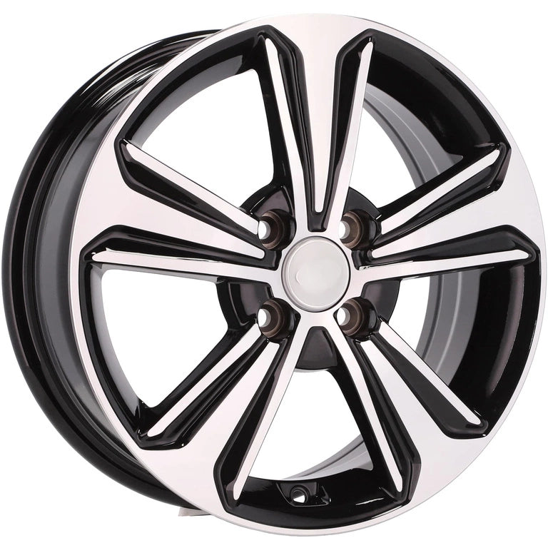 Alu kola pro Hyundai B1627 6x16 4x100 ET50 54.1 Black Polished | Wheelsup.cz