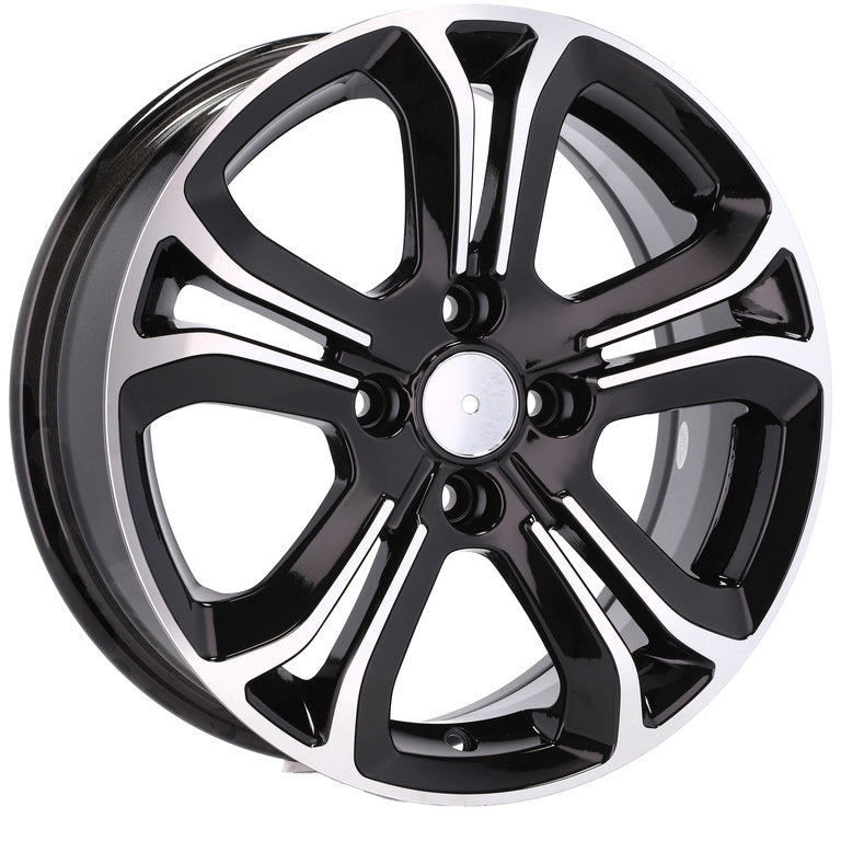 Alu kola pro Citroen A5108 6x16 4x108 ET22 65.1 Black Polished | Wheelsup.cz