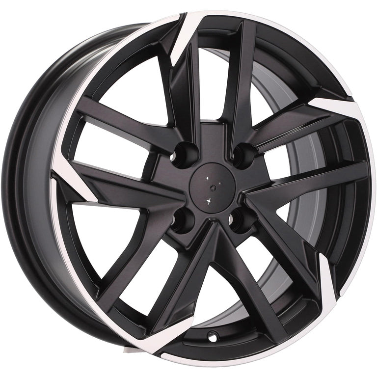 Alu kola pro Peugeot XE170 6.5x15 4x108 ET25 65.1 Black Polished Half Matt | Wheelsup.cz