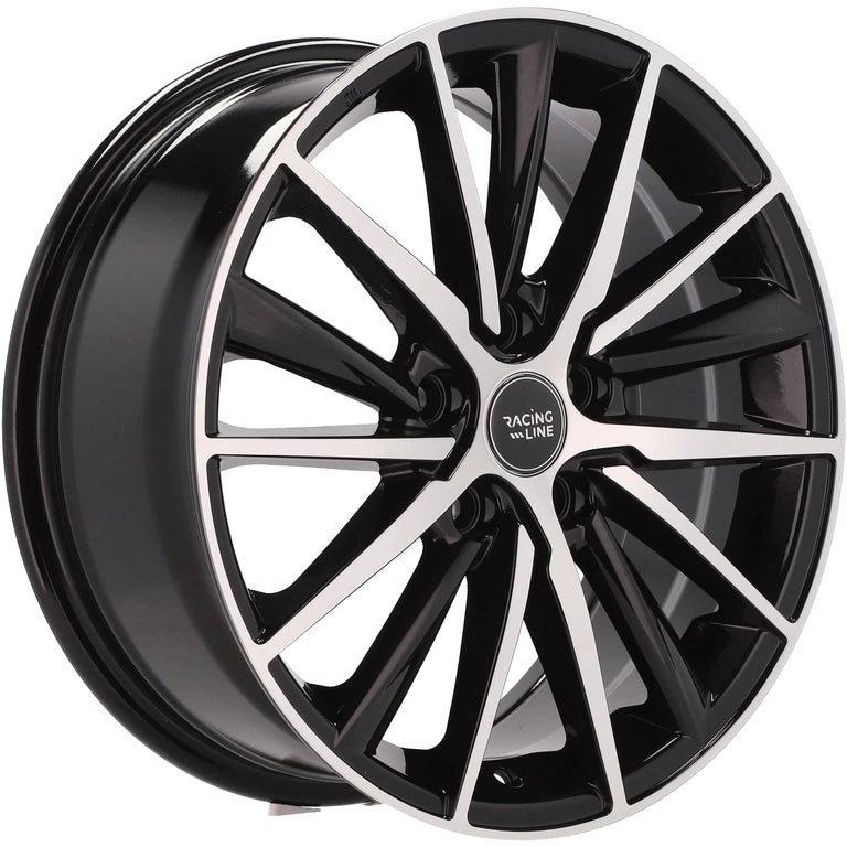 Alu kola Racing Line B5809 7x17 5x114.3 ET45 67.1 Black Polished | Wheelsup.cz