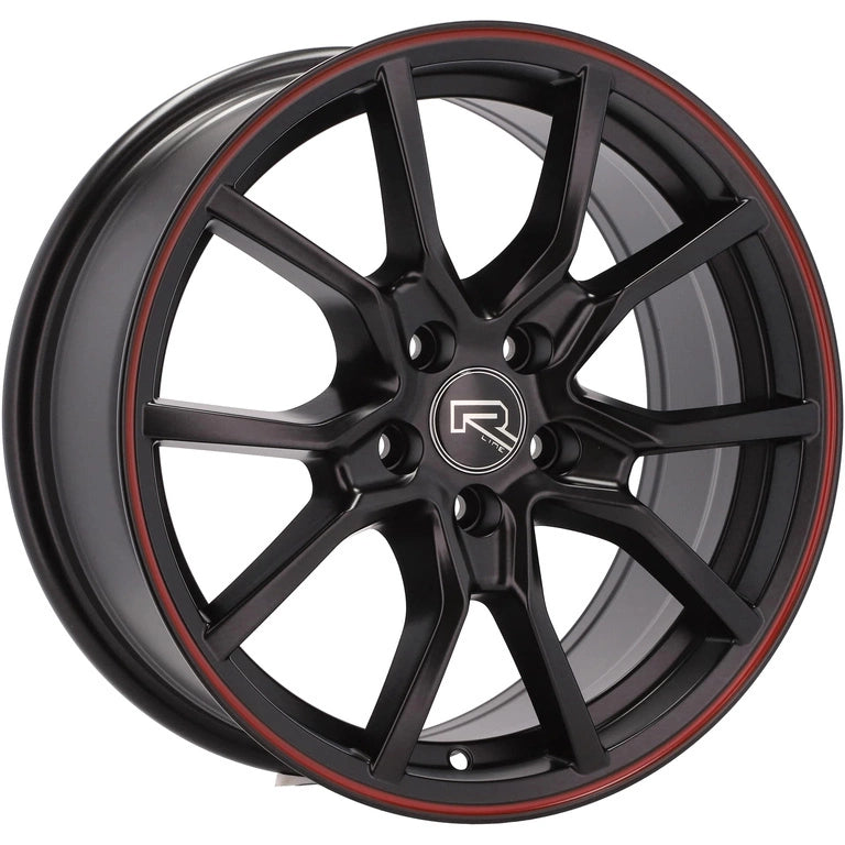 Alu kola Racing Line B5253 7x17 5x105 ET40 56.6 Black & Red Line