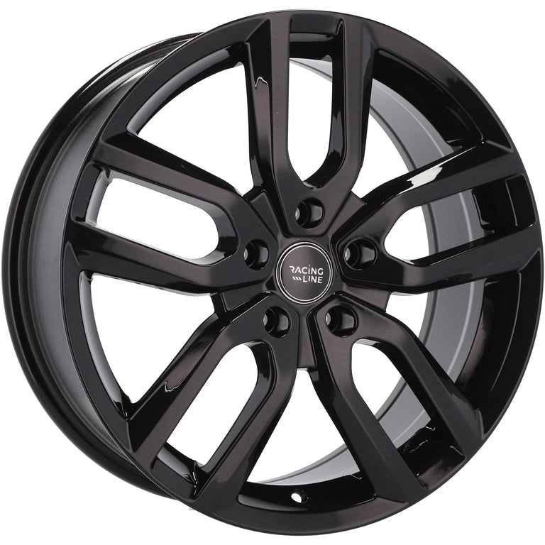 Alu kola Racing Line B5883 7x17 5x127 ET40 71.6 Black Half Matt