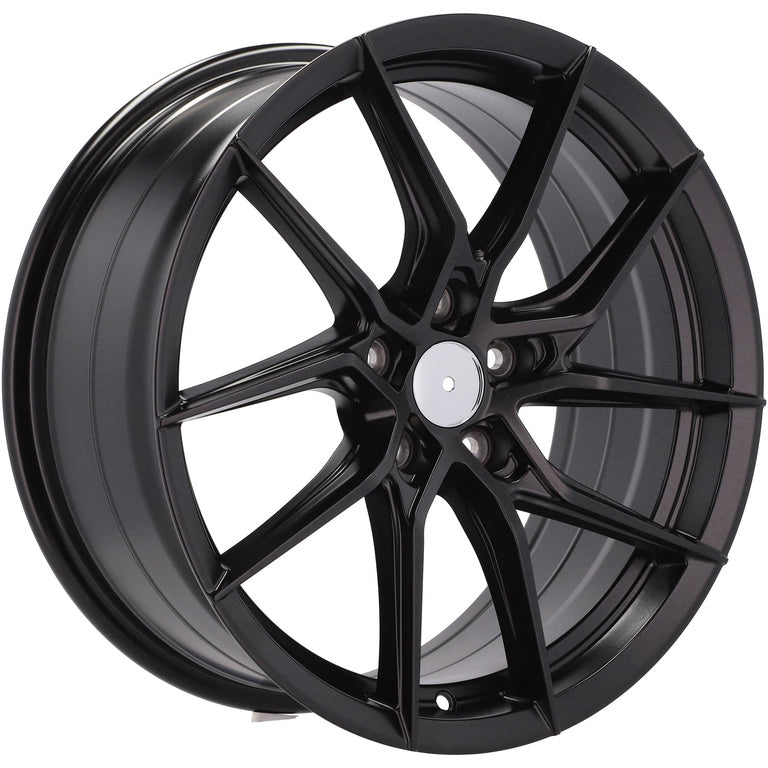 Alu kola Racing Line D2044 8x18 5x112 ET42 66.6 Black Half Matt | Wheelsup.cz