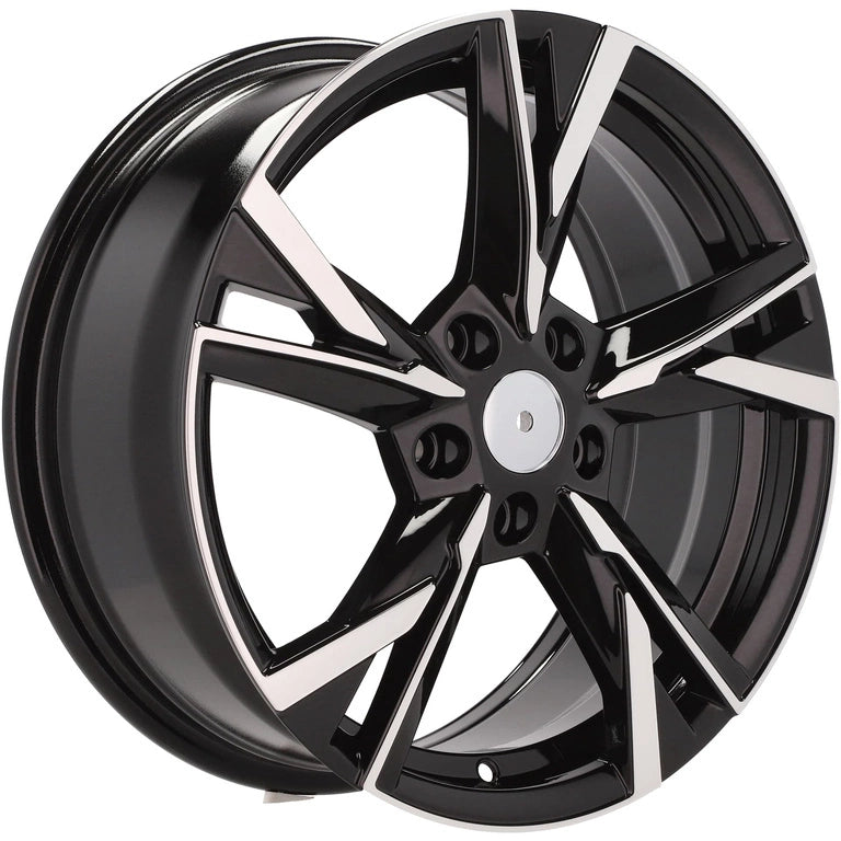 Alu kola pro Škoda Y1241 7.5x18 5x112 ET48 57.1 Black Polished | Wheelsup.cz