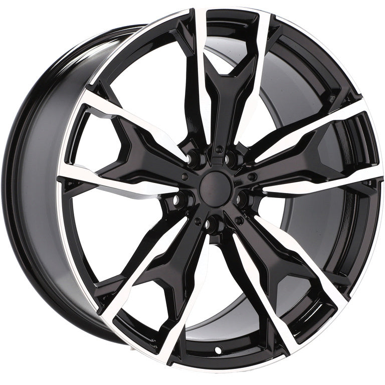 Alu kola pro BMW Y0204 8x20 5x112 ET27 66.6 Black Polished | Wheelsup.cz