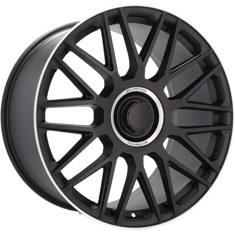 Alu kola pro Mercedes Y0207 10x21 5x112 ET46 66.6 Black Half Matt & Polished Lip | Wheelsup.cz