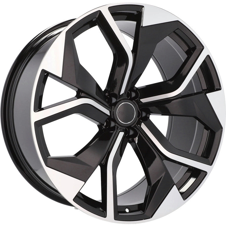 Alu kola pro Audi B1637 10x22 5x112 ET26 66.6 Black Polished | Wheelsup.cz