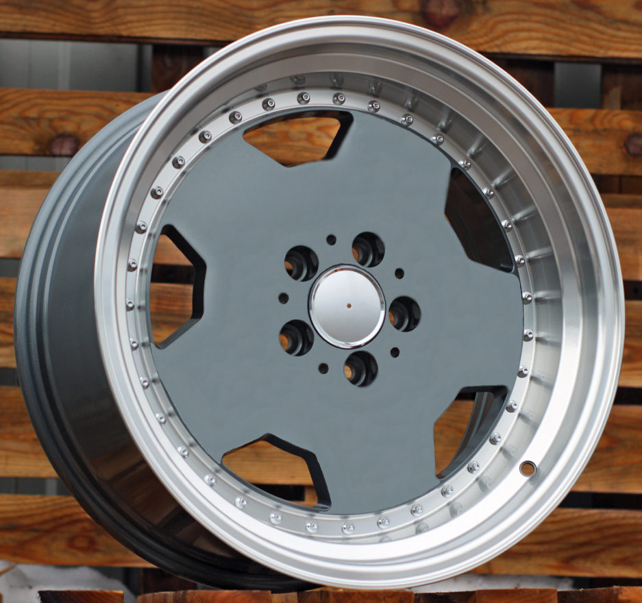Alu kola pro Mercedes B5852 8x17 5x112 ET25 Graphite & Polished Lip