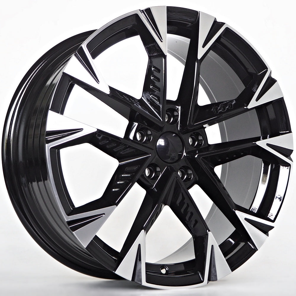 Alu kola pro Ezra 8X18 5X112 ET40 57,1 Black machined spokes