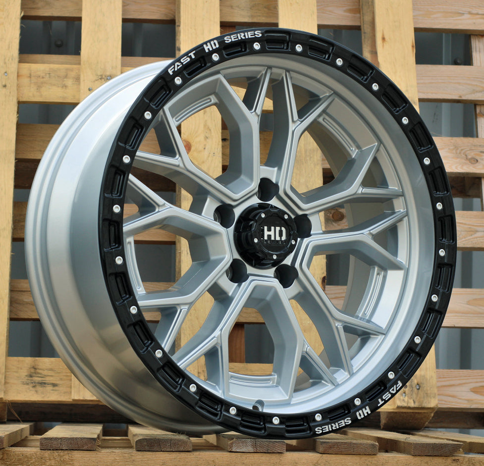 Alu kola pro Offroad D1971 9x20 5x127 ET 71.6 Silver Black
