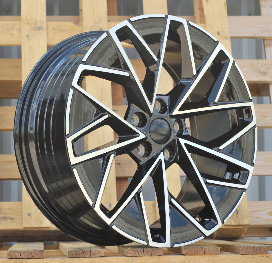 Alu kola pro Škoda YF0444 8x18 5x112 ET44 57.1 Black Polished