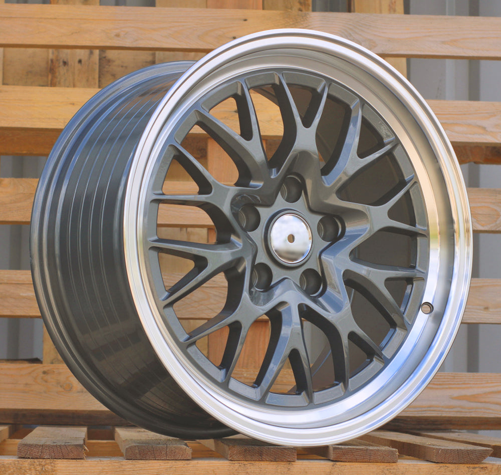Alu kola pro Racing Line A1408 8x18 5x120 ET30 72.6 Gun Metal & Polished Lip