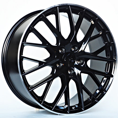 Alu kola pro Porsche Mason 9,5x21 5x130 ET61 71,6 Black Lip Polished