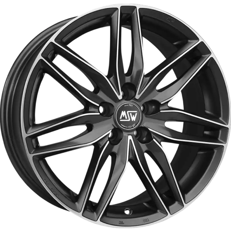 Alu kola MSW 24 8x18 5x112 ET35 Matt Gun Metal Full Polished (Mgmfp)