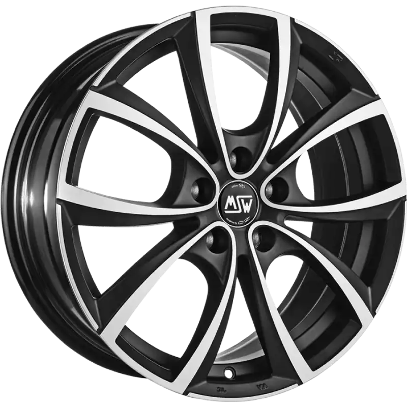 Alu kola MSW 27 7.5x17 ET40 5x114.3 73 Matt Dark Titanium Full Polished