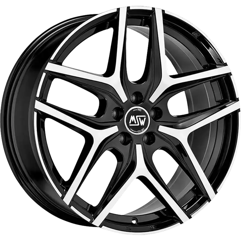 Alu kola MSW 40 8x19 5x130 ET40 Gloss Black Full Polished