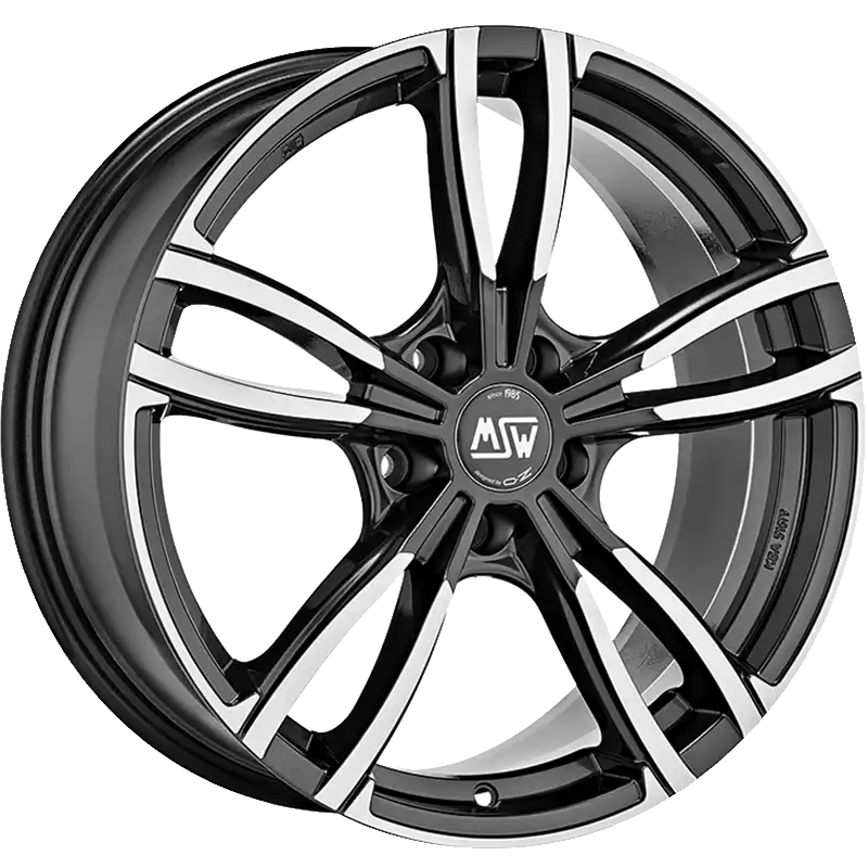 Alu kola MSW 73 8.5x19 5x120 ET47 Gloss Dark Grey Full Polished