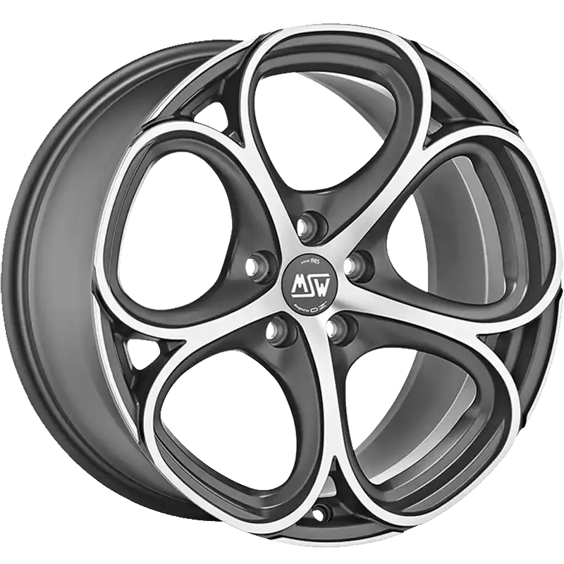 Alu kola MSW 82 8x18 5x114.3 ET45 Matt Gun Metal Full Polished (Mgmfp)