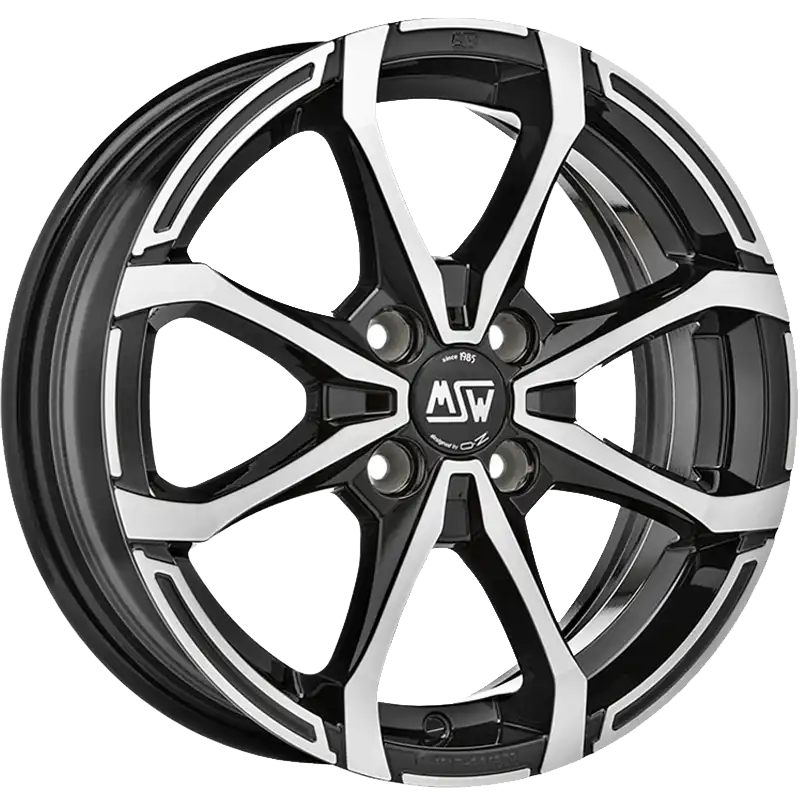 Alu kola MSW X4 5.5x14 4x100 ET40 Gloss Black Full Polished
