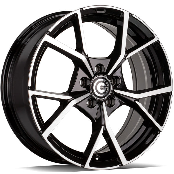 Alu kola Carbonado Predator 6.5x16 5x100 ET38 57.1 Black Front Polished