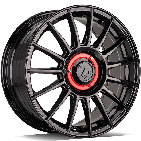 Alu kola seventy9 SCF-2 7.5x17 5x100;5x112 ET40 66.6 Black Glossy