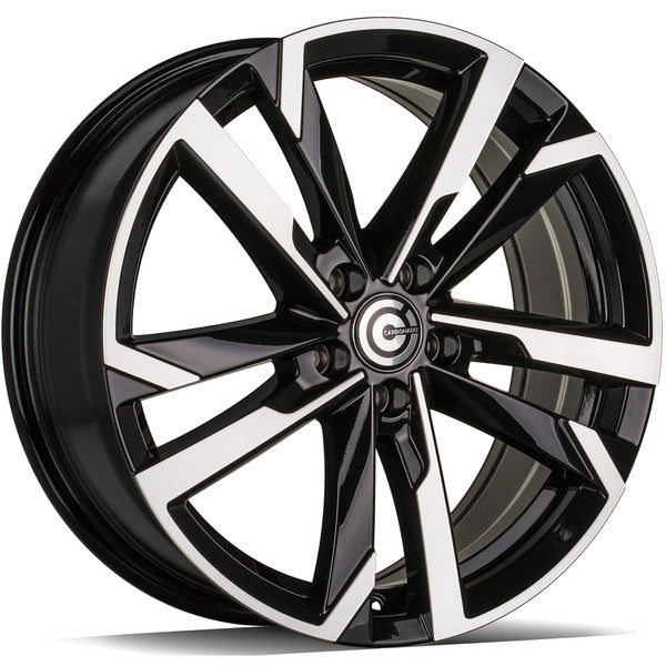 Alu kola Carbonado Combat 7x17 5x100 ET40 57.1 Black Front Polished