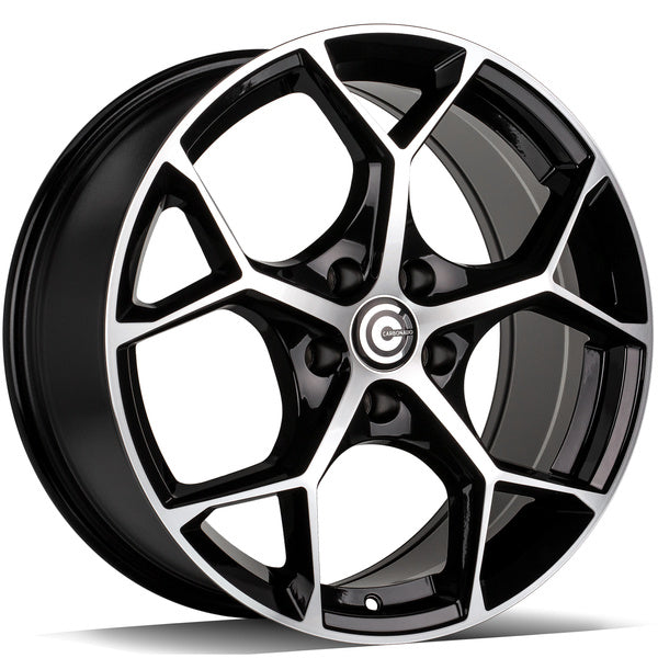 Alu kola Carbonado Fancy 8x18 5x112 ET30 66.45 Black Front Polished