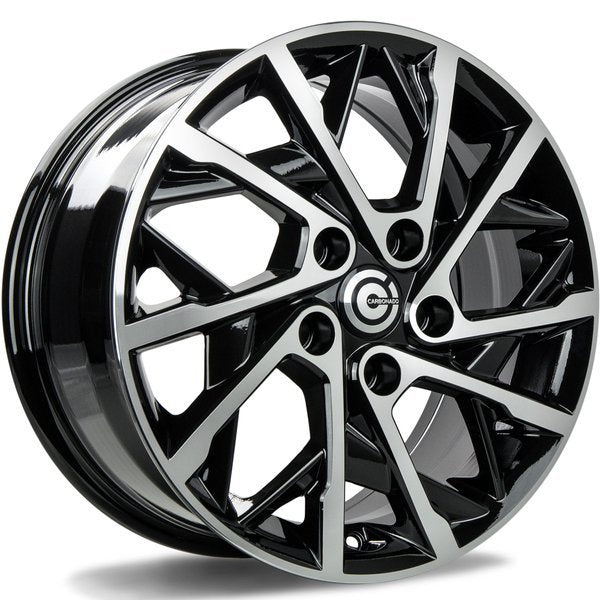 Alu kola Carbonado Rain 6.5x16 5x114.3 ET48 73.1 Black Front Polished