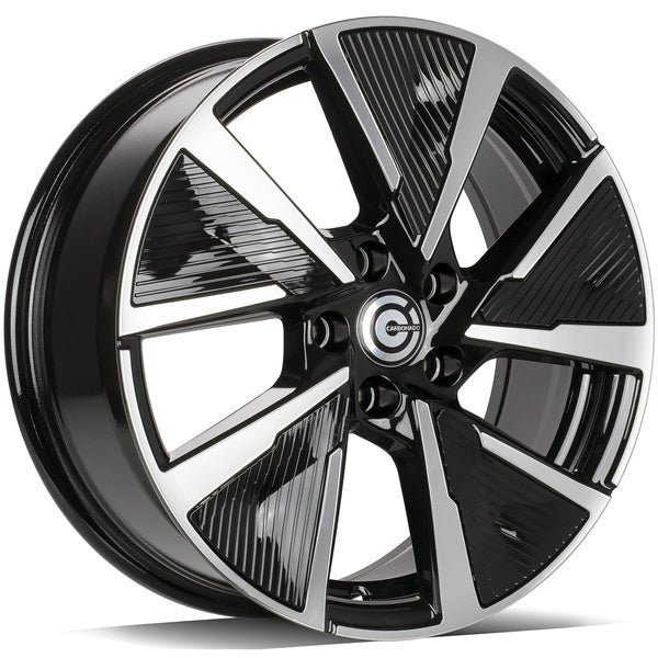 Alu kola Carbonado Montpellier 7x17 5x108 ET45 67.1 Black Front Polished