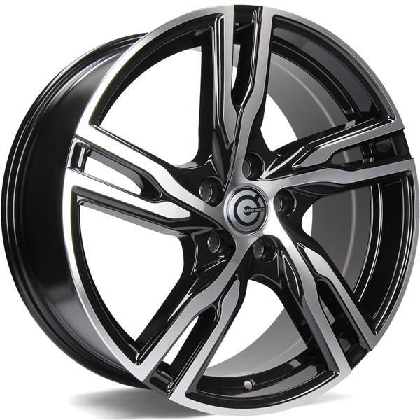 Alu kola Carbonado Punch 8x18 5x108 ET45 67.1 Black Front Polished