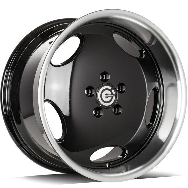 Alu kola Carbonado Vintage 9.5x18 5x112 ET35 66.6 Black Glossy Lip Polished | Wheelsup.cz