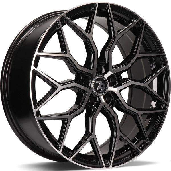 Alu kola seventy9 SV-K 8.5x19 5x112 ET40 66.5 Black Front Polished | Wheelsup.cz