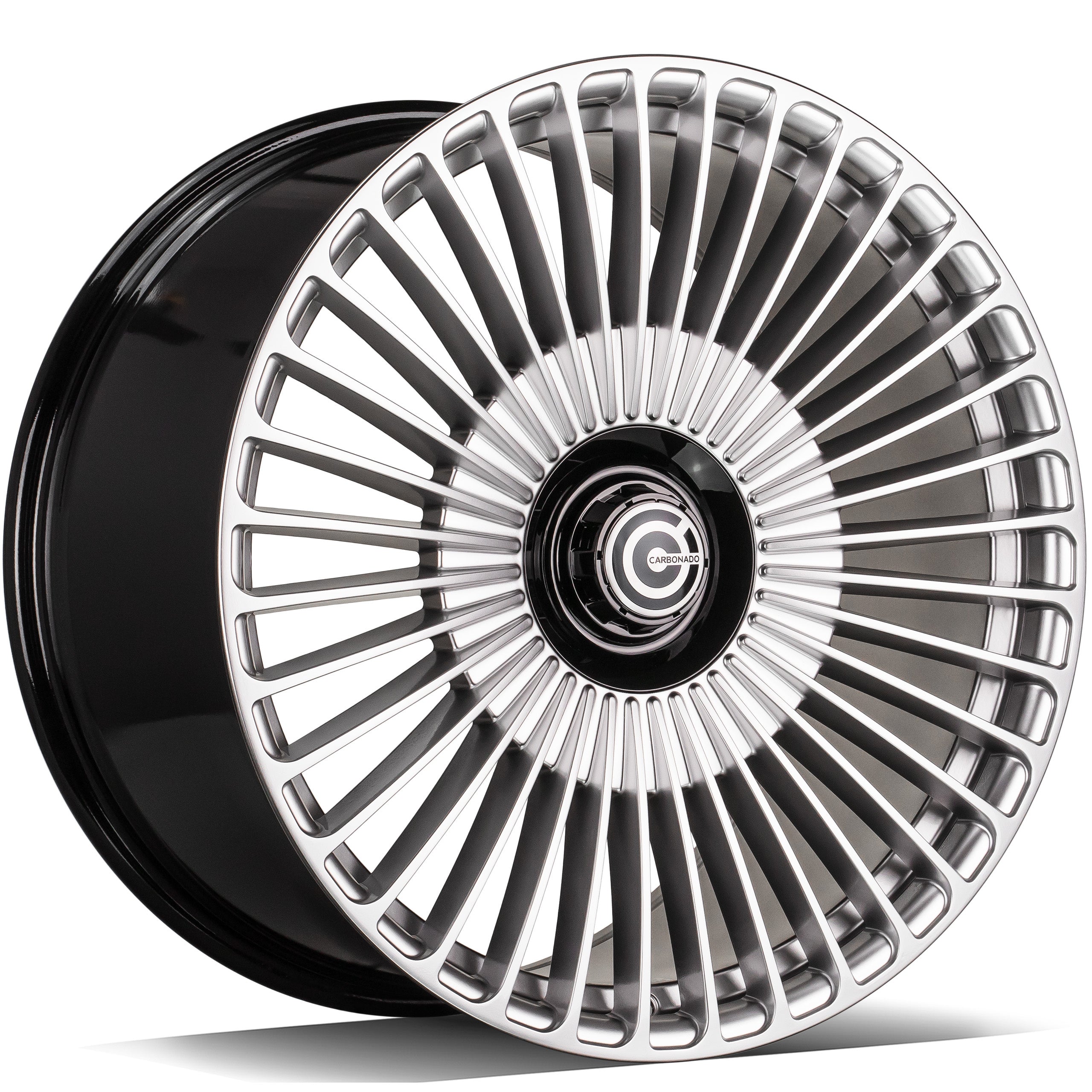 Alu kola Carbonado Hurricane 9.5x20 5x112 ET45 66.6 Diamond Hyper Silver | Wheelsup.cz