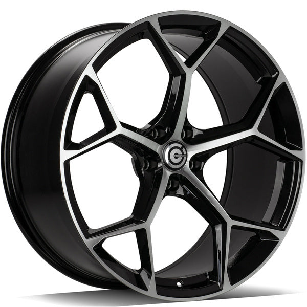 Alu kola Carbonado Fancy 9.5x22 5x112 ET25 66.5 Black Front Polished | Wheelsup.cz