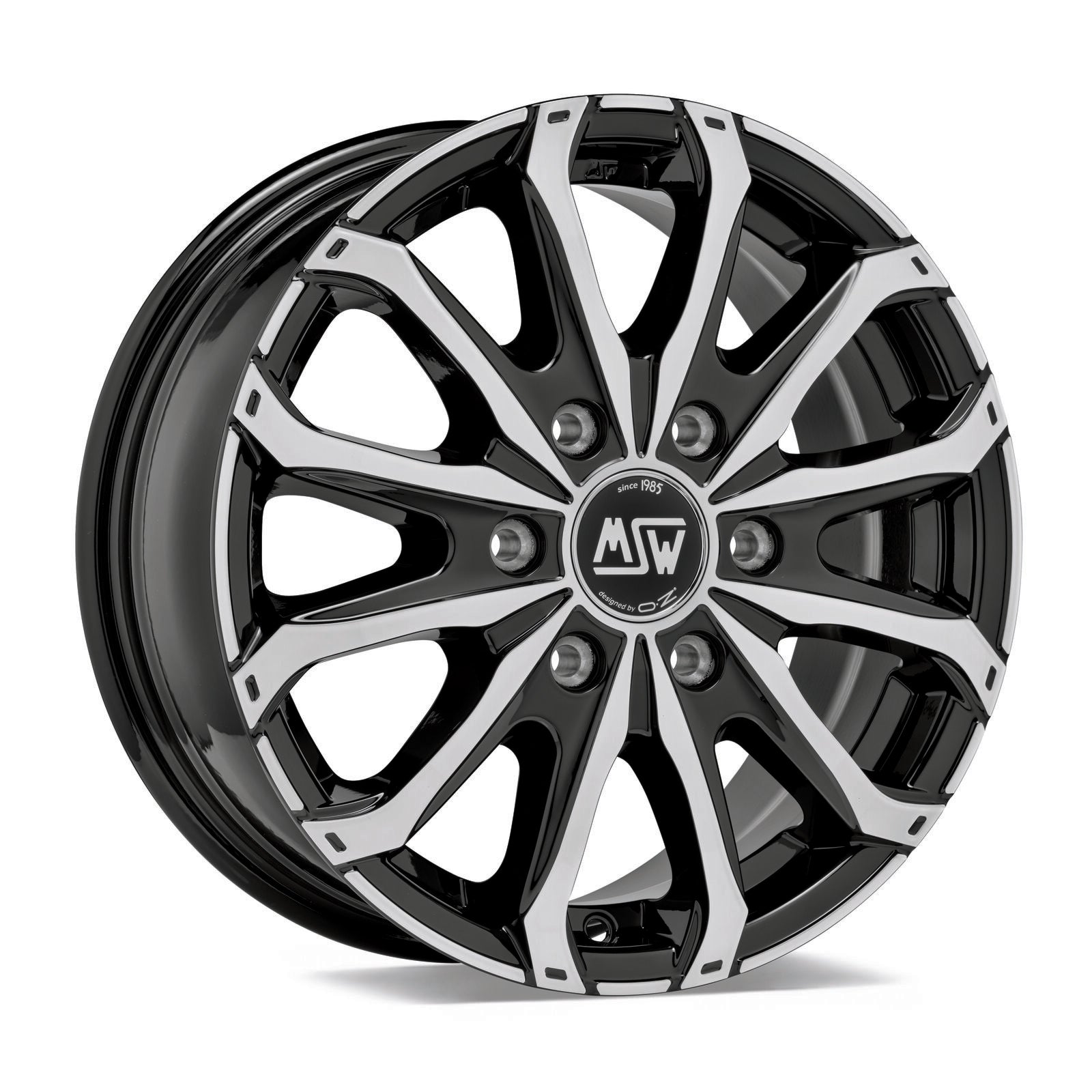 Alu kola MSW 48 VAN 6 HOLES 6.5x16 6x120 ET50 Gloss Black Full Polished | Wheelsup.cz