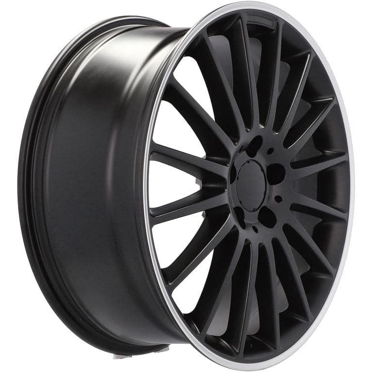 Alu kola pro Mercedes A1020 9x19 5x112 ET54 66.6 Black Half Matt & Polished Lip